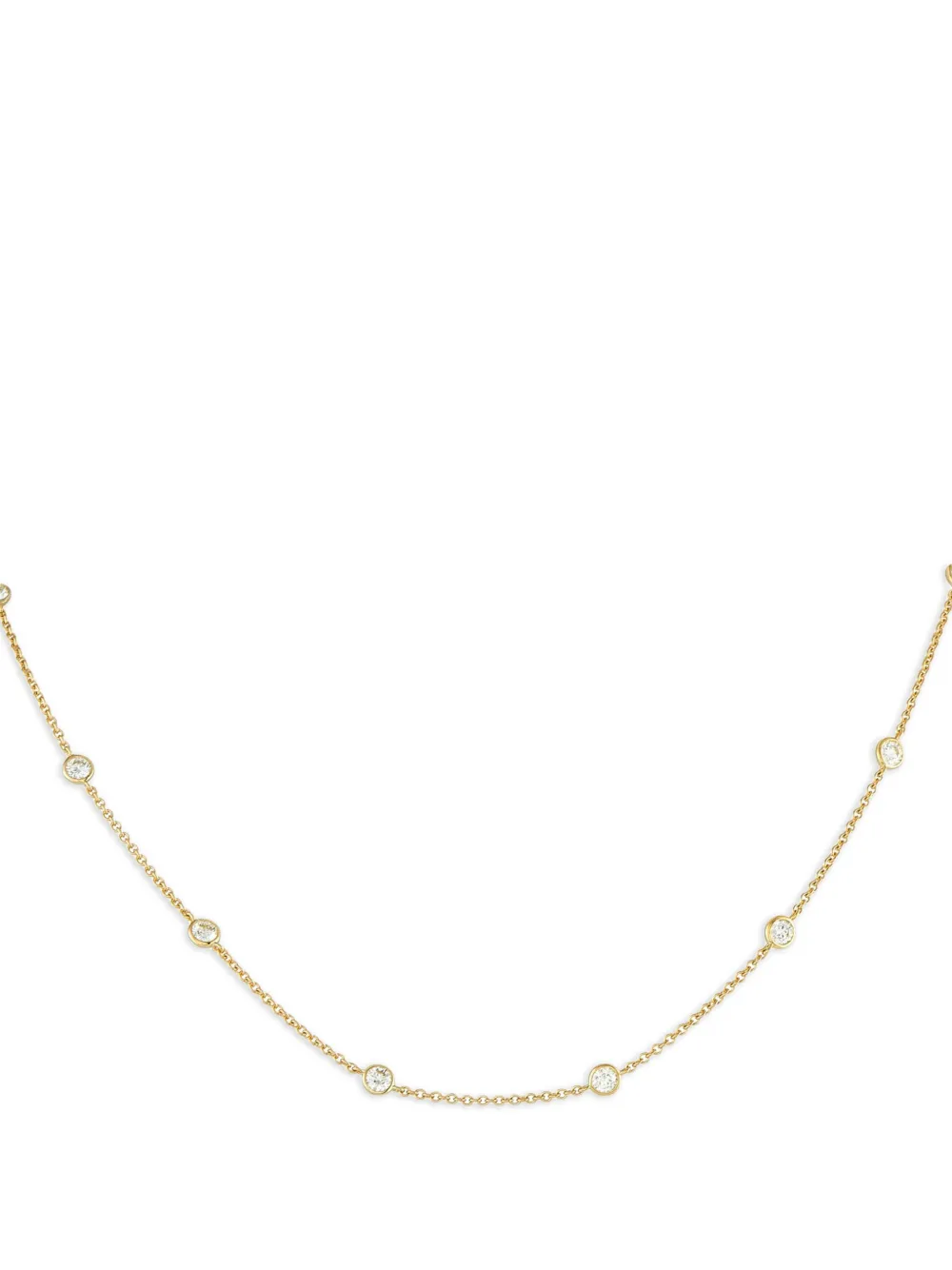 LB Exclusive 18K yellow gold diamond station necklace | Gold | Image 1