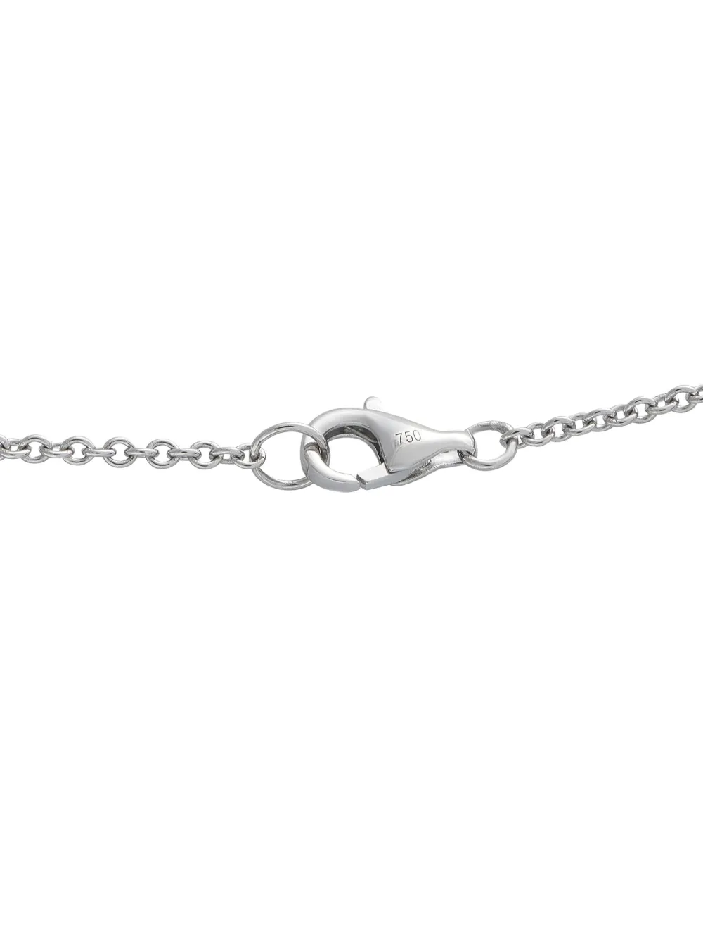 LB Exclusive 18K white gold diamond station necklace | Image 2