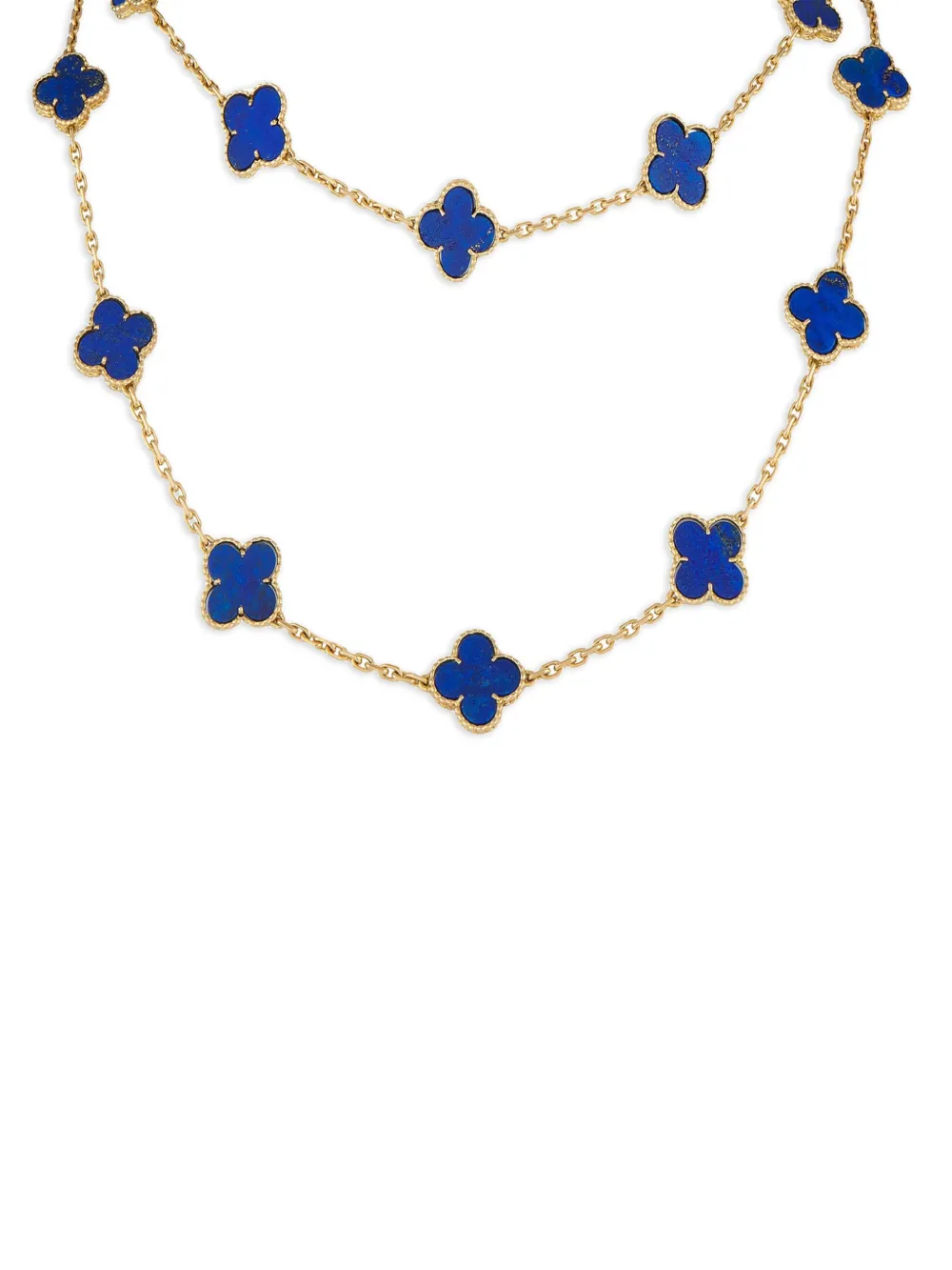 Van Cleef & Arpels 18K yellow gold Alhambra lapis lazuli necklace | Gold | Image 1