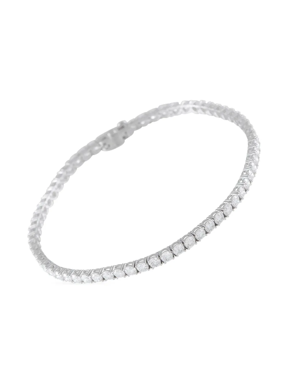 LB Exclusive 14K white gold diamond tennis bracelet | Silver | Image 1