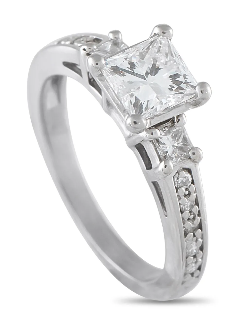 LB Exclusive 14K white gold diamond ring | Silver | Image 1