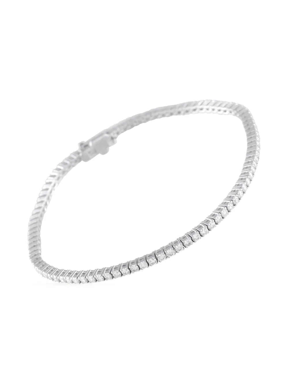 LB Exclusive 18K gold diamond tennis bracelet | Silver | Image 1