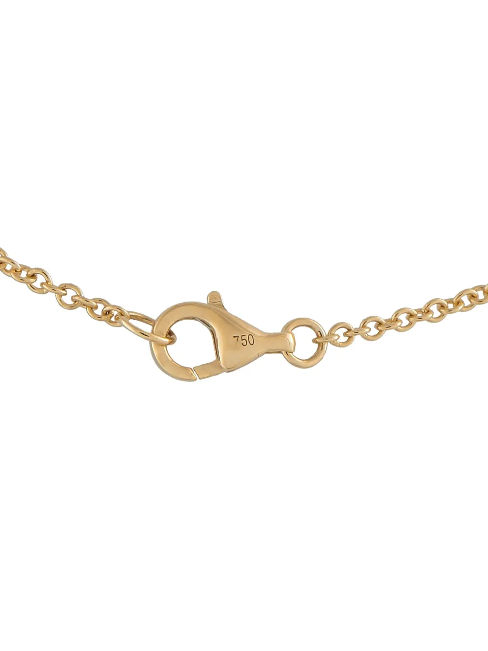 LB Exclusive 18K yellow gold diamond station necklace | Image 2