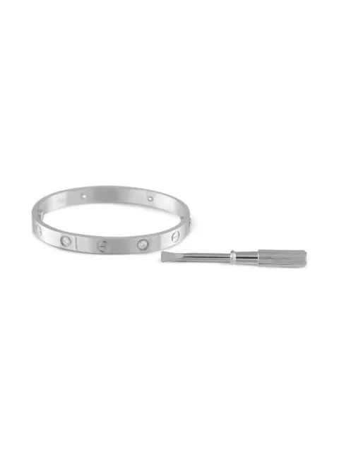 Cartier 18K white gold Love diamond bracelet