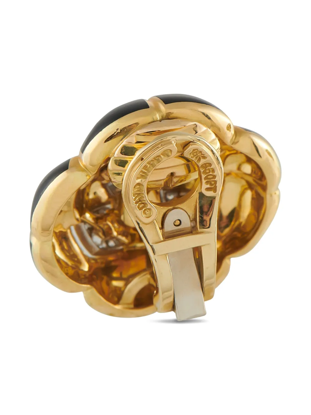 David Webb ダイヤモンド ピアス 18Kイエローゴールド - ゴールドトーン David Webb ダイヤモンド ピアス 18Kイエローゴールド - ゴールドトーン