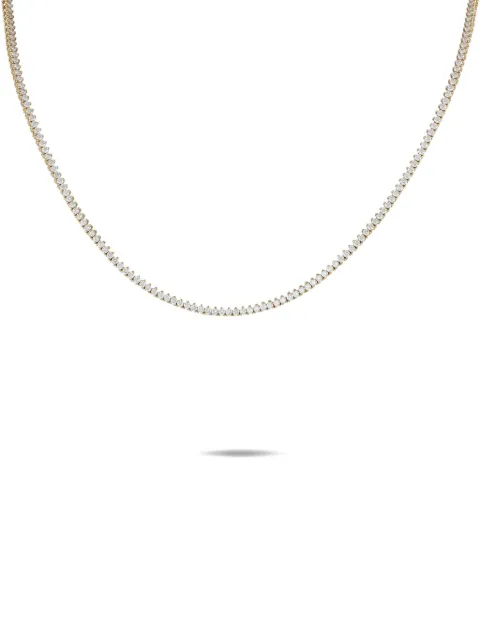 LB Exclusive 14K yellow gold diamond tennis necklace