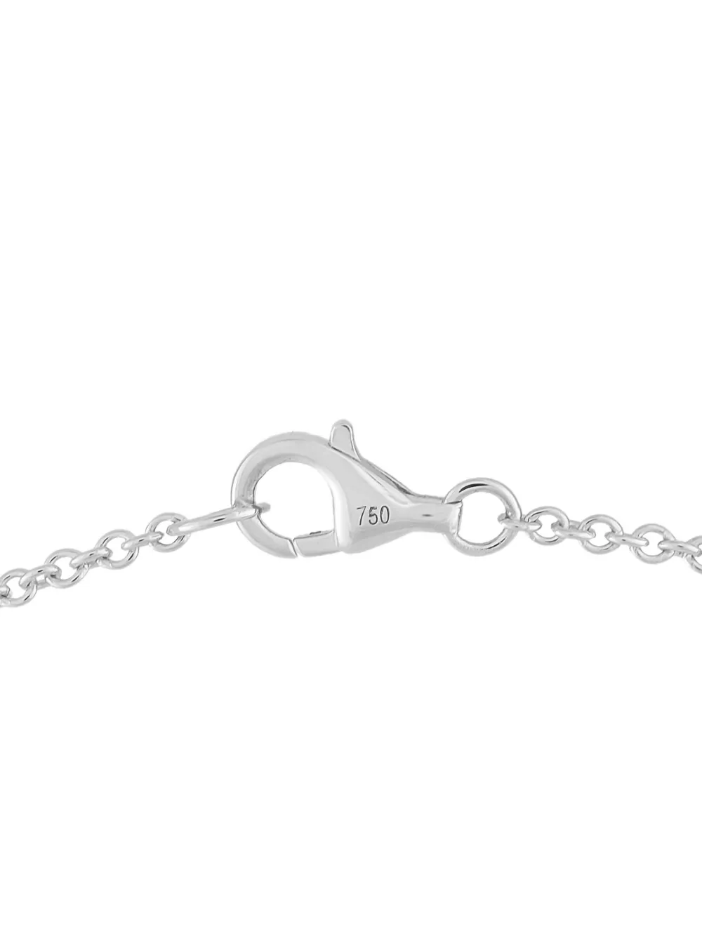 Pre-owned Lb Exclusive 18k White Gold Diamond Station Necklace