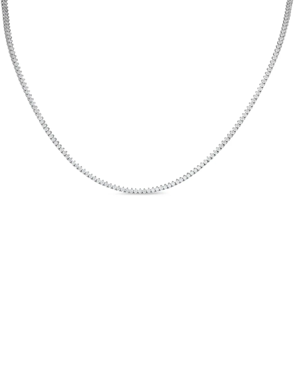 LB Exclusive 14K white gold diamond tennis necklace | White | Image 1