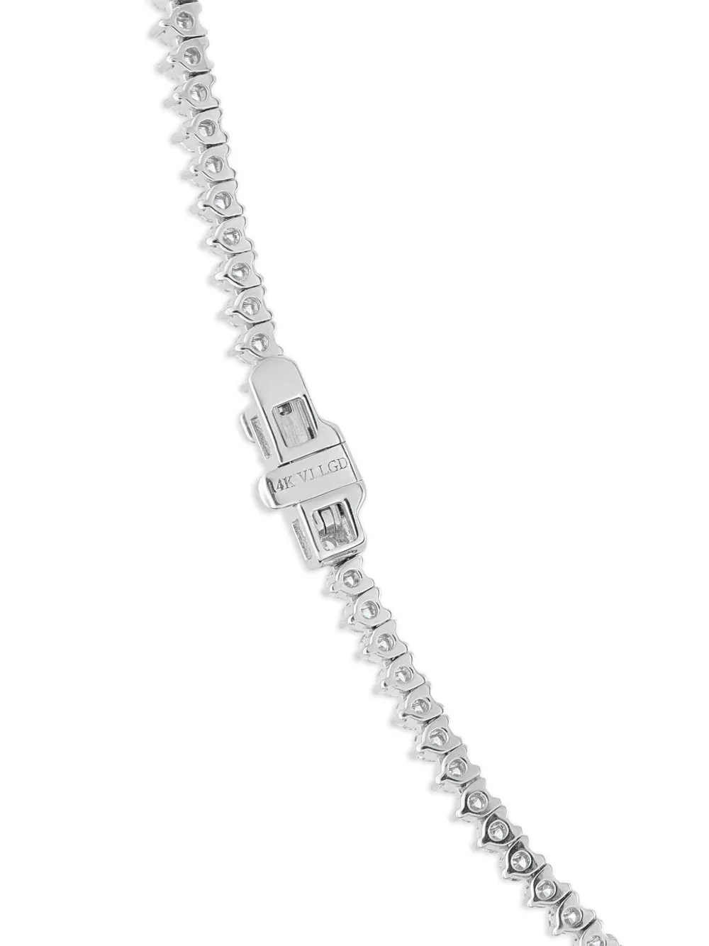 LB Exclusive 14K white gold diamond tennis necklace | Image 2