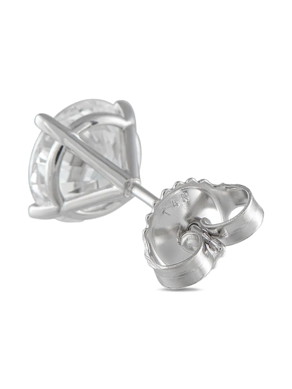 LB Exclusive 14K white gold diamond stud earrings | Image 2