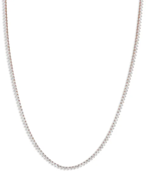 LB Exclusive 14K rose gold diamond tennis necklace