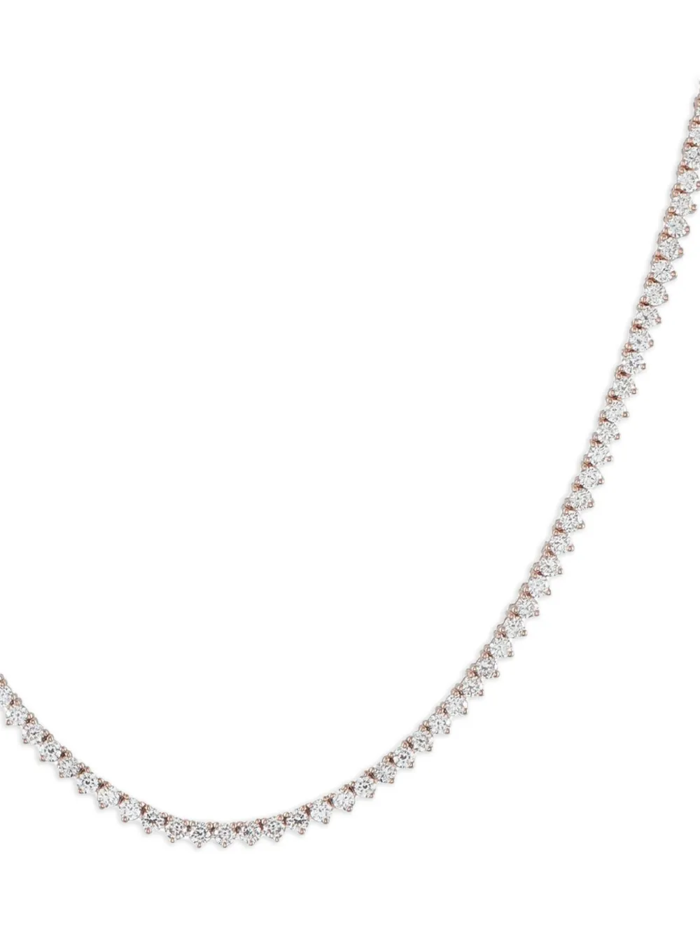 LB Exclusive 14K rose gold diamond tennis necklace | Image 2
