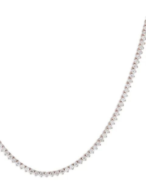 LB Exclusive 14K rose gold diamond tennis necklace