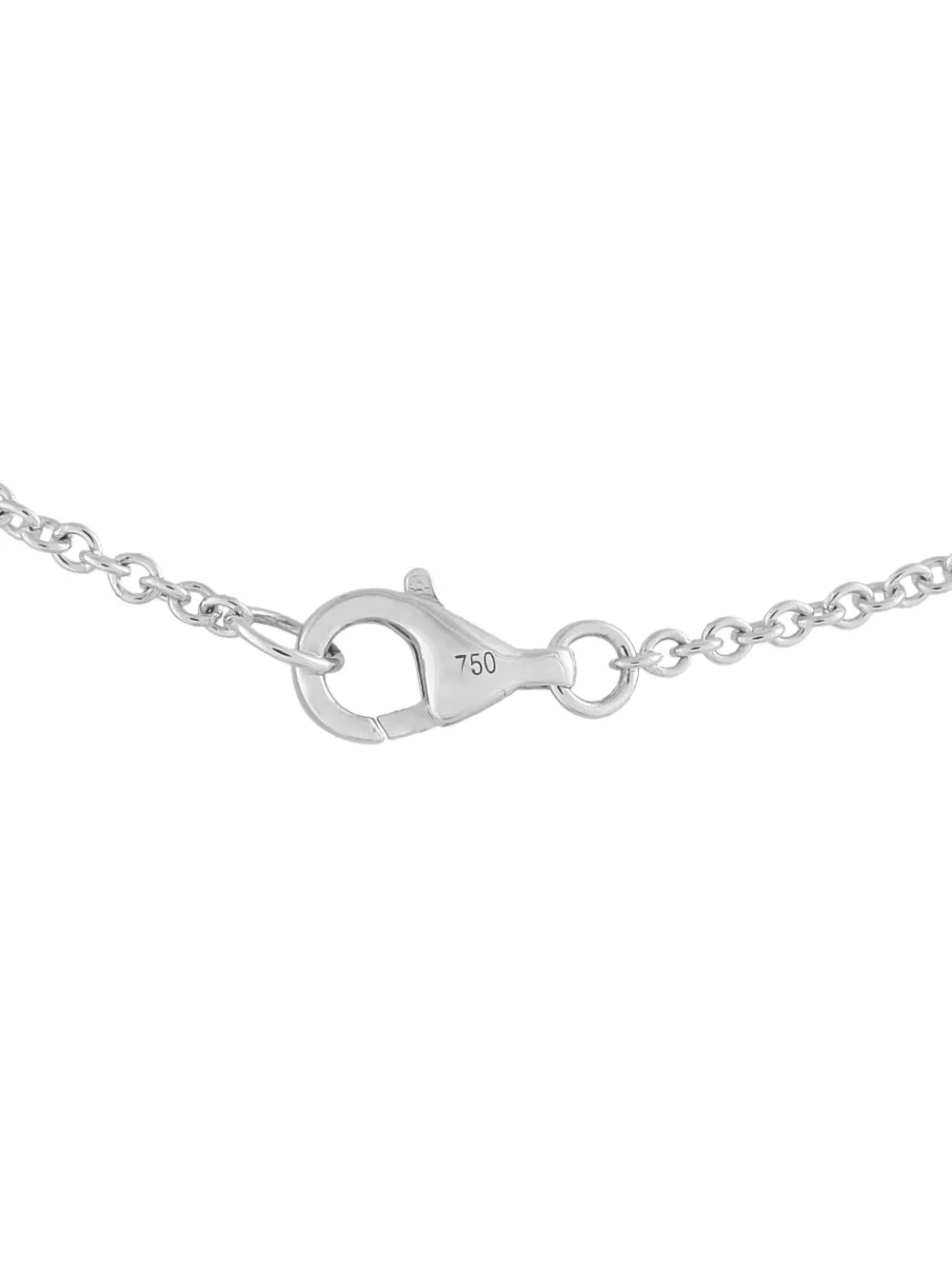 LB Exclusive 18K white gold diamond station necklace | Image 2