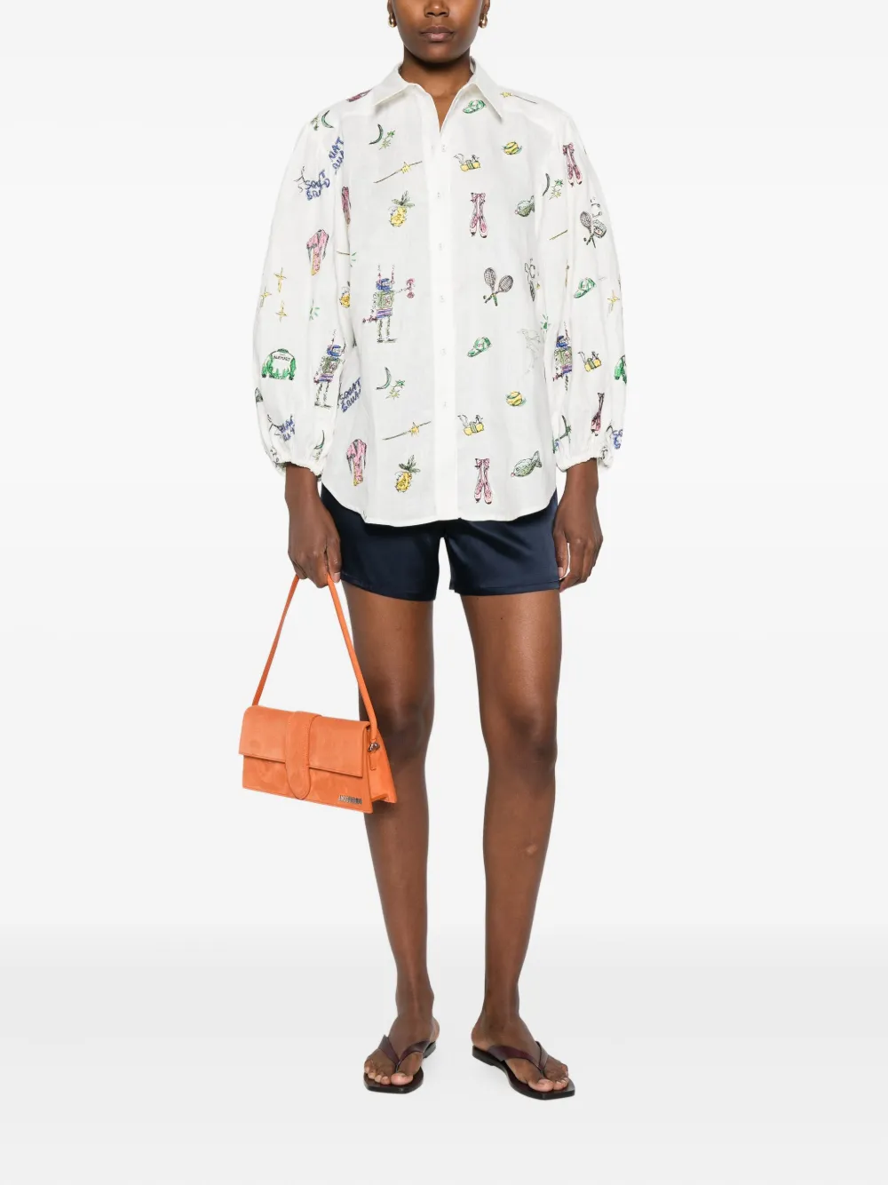 ALEMAIS Play blouse met borduurwerk - Beige