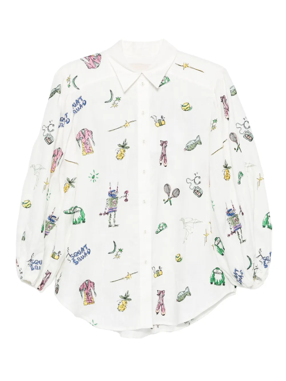 ALEMAIS Play embroidered shirt | Neutrals | Image 1