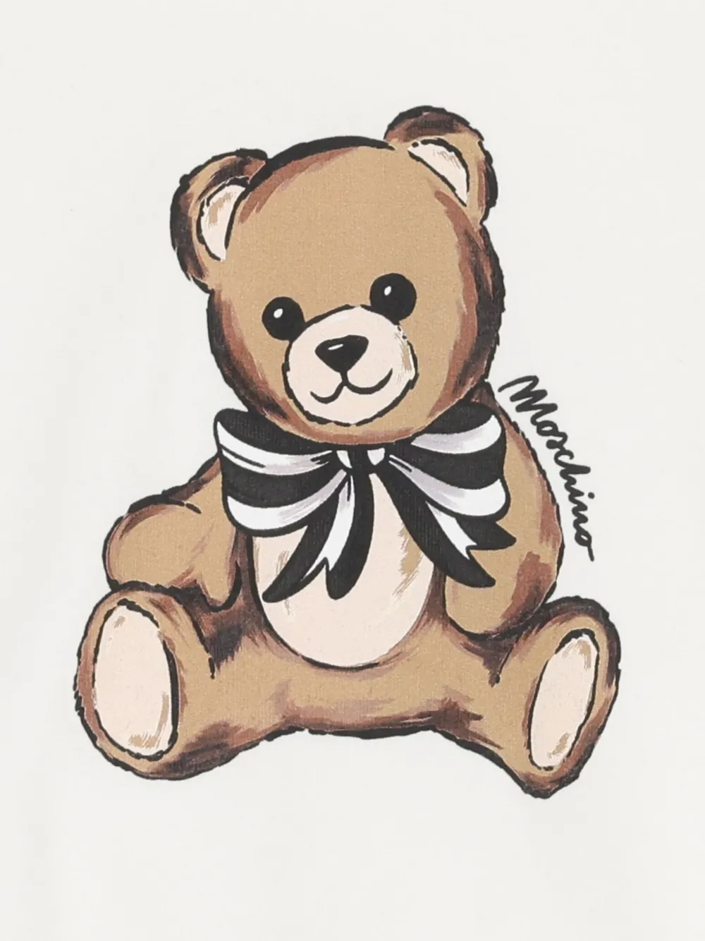 Moschino Kids Girls Ivory & Black Teddy Bear Leggings Set Wit