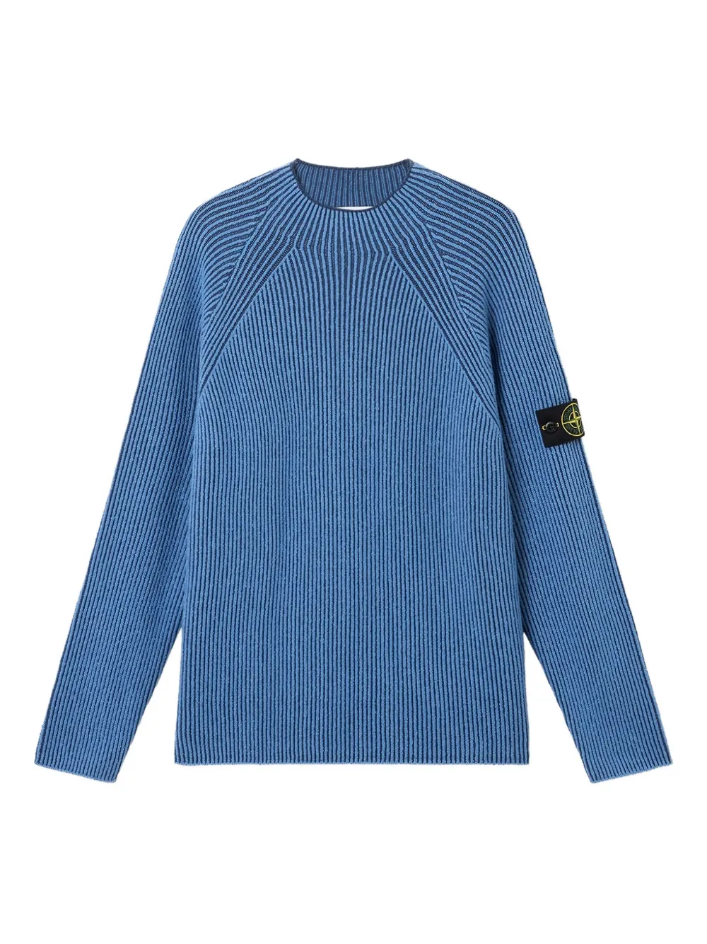 Stone Island 5100023 geribbelde trui met raglan mouwen Blauw