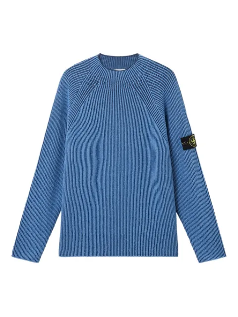 Stone Island 5100023 ribbed raglan-sleeve sweater