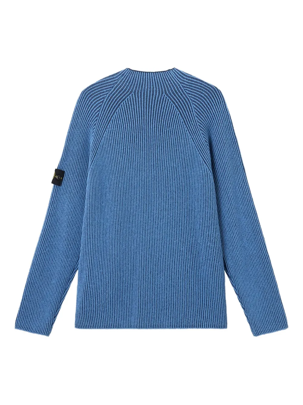 Stone Island 5100023 ribbed raglan-sleeve sweater - Blauw