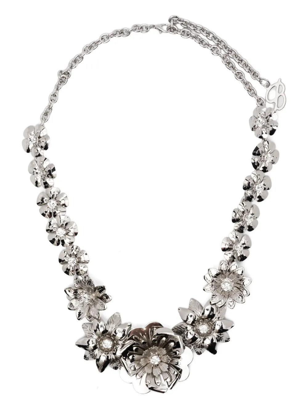 Blumarine flower-chain necklace | Silver | Image 1