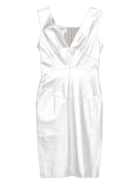 CHANEL Pre-Owned vestido con cuello en V 1999