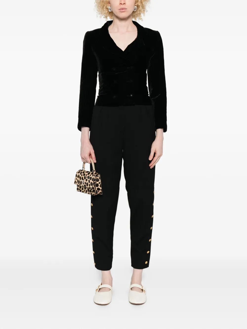 CHANEL Pre-Owned velvet double-breasted jacket | Image 2