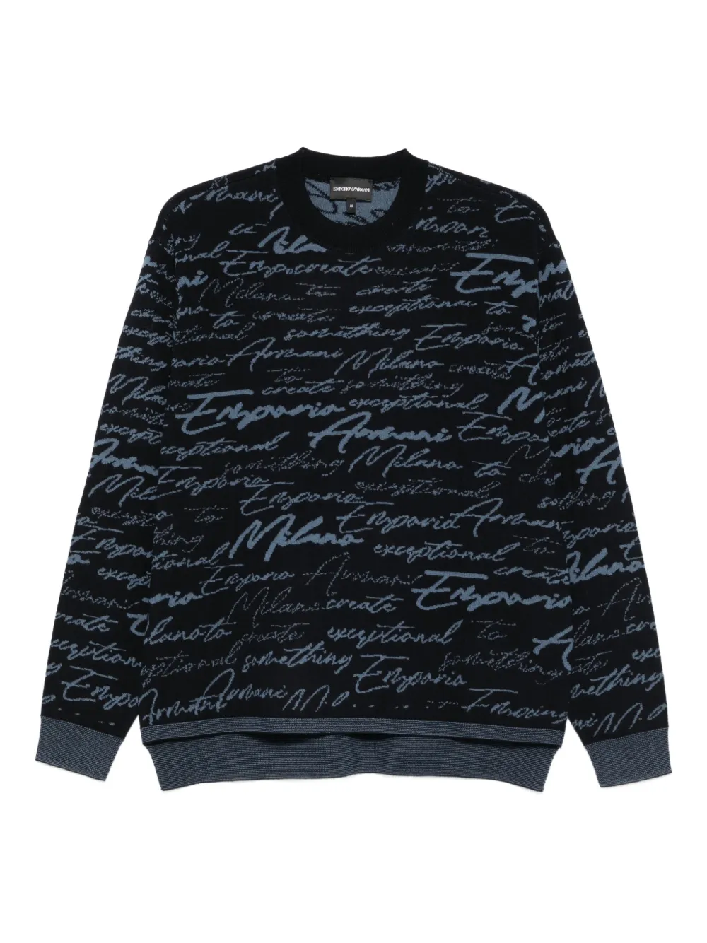 Emporio Armani script-logo sweater | Blue | Image 1