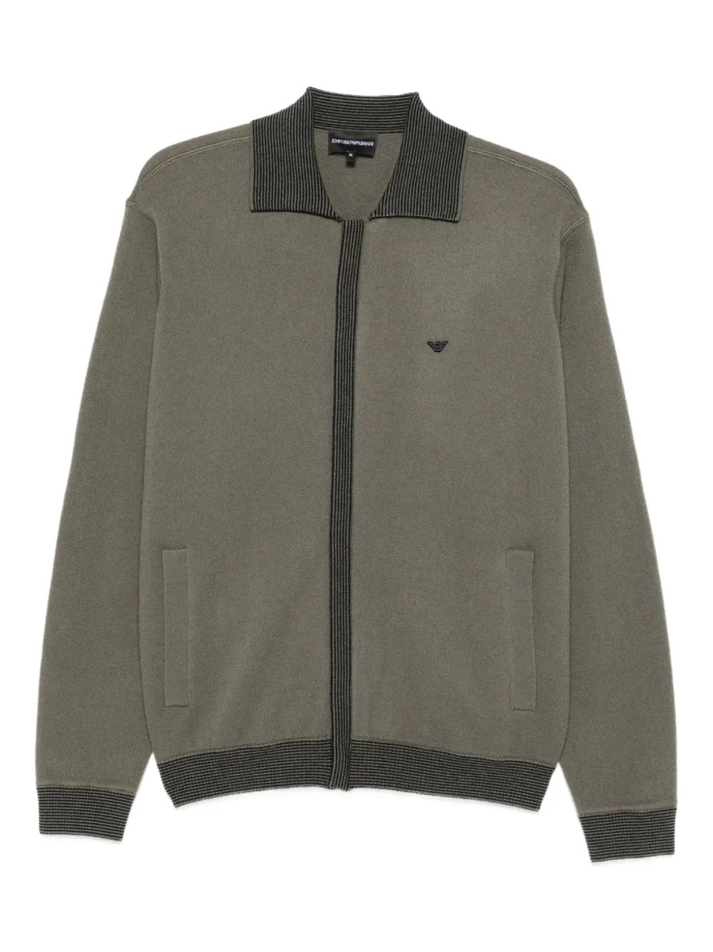 Emporio Armani ribbed-trimmed jacket | Green | Image 1