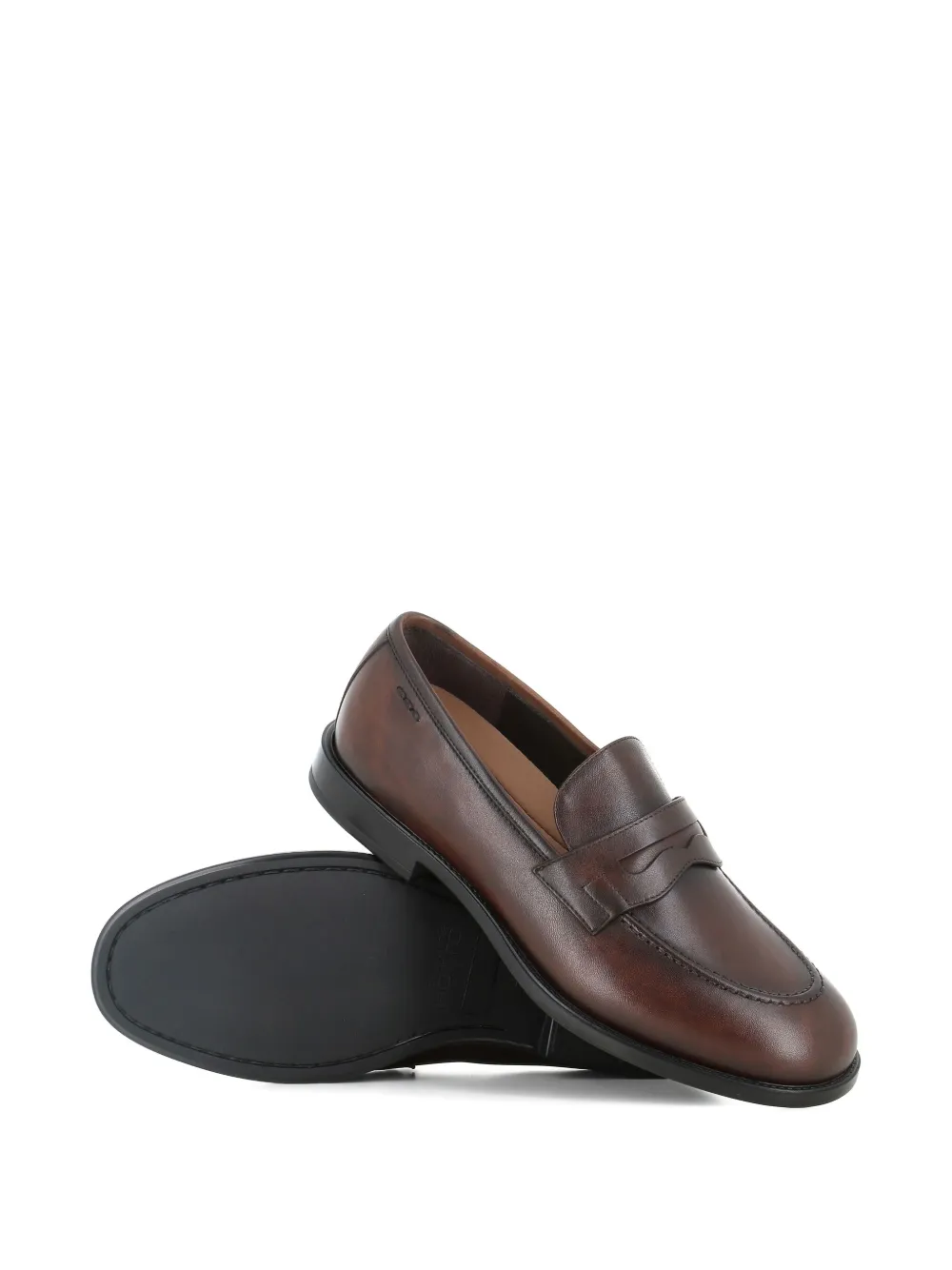 Alexander Hotto Leren loafers Bruin