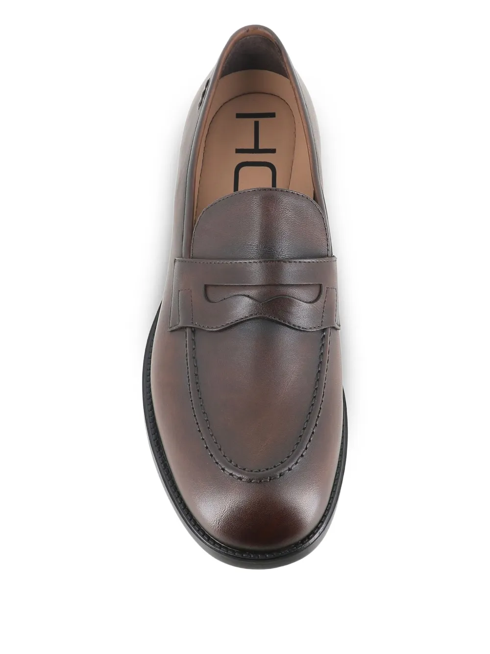 Alexander Hotto Leren loafers Bruin