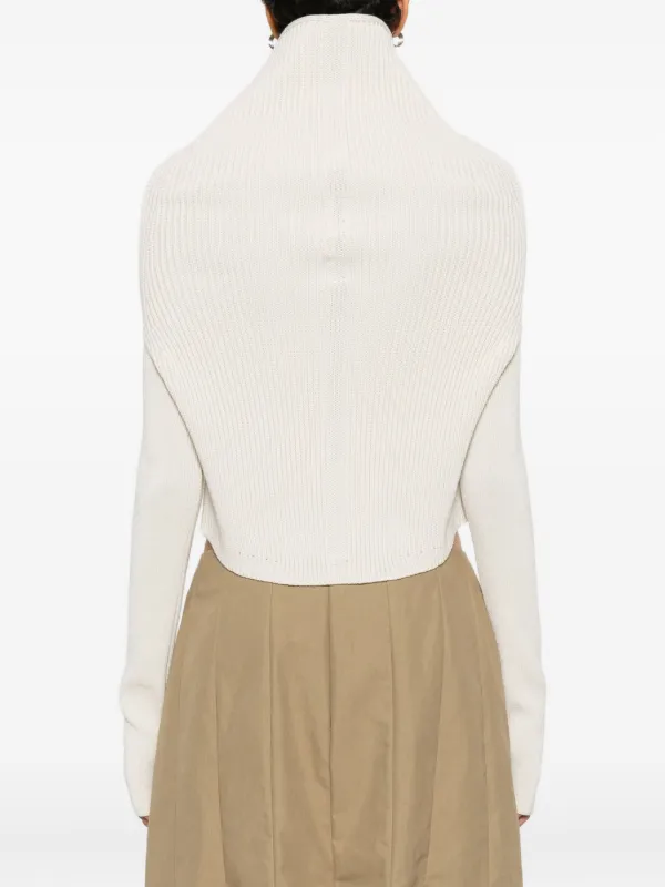 Rick Owens Jersey Top Met Col | Wit | FARFETCH NL