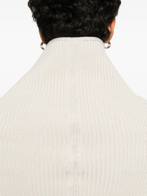 Rick Owens Jersey Top Met Col | Wit | FARFETCH NL