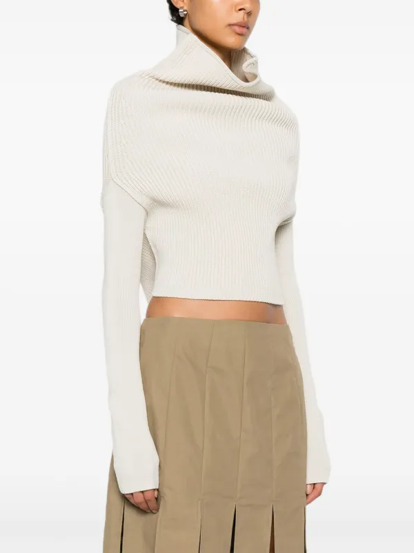 Rick Owens Jersey Top Met Col | Wit | FARFETCH NL