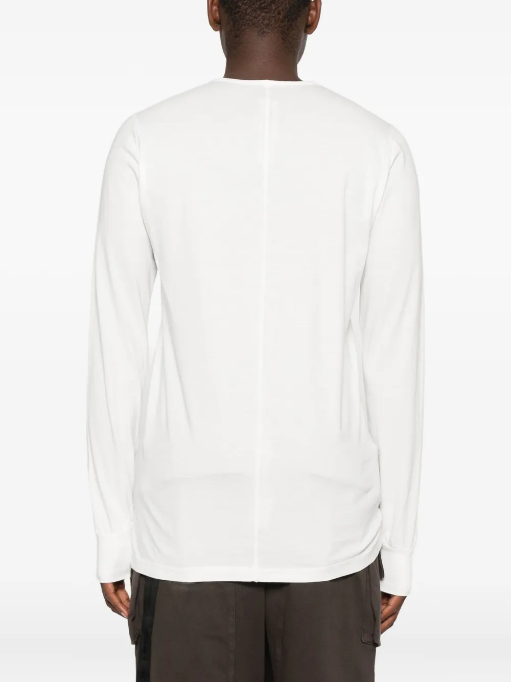 Rick Owens Drkshdw Long-sleeve Logo-print T-shirt In White