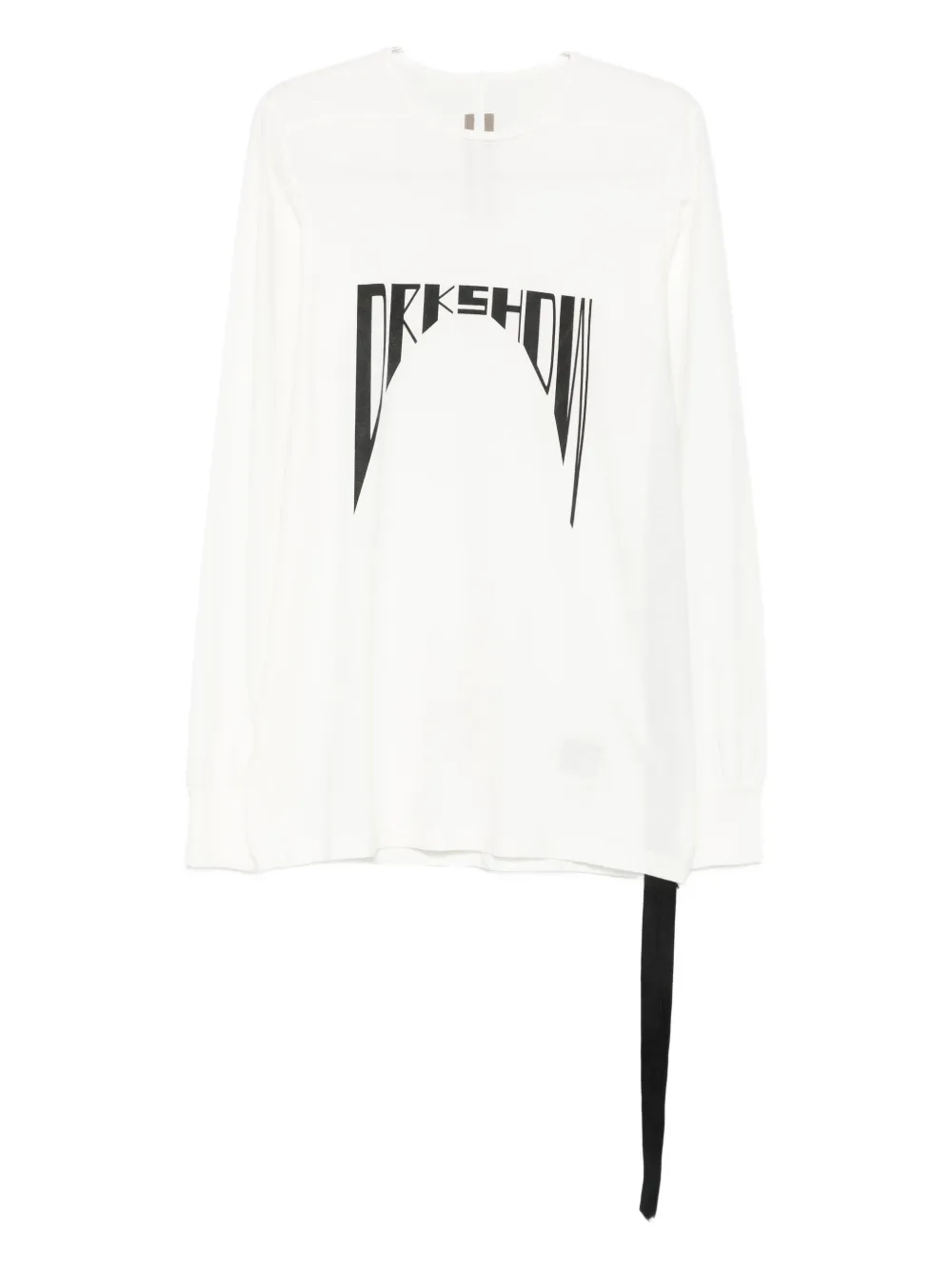 Rick Owens Drkshdw Long-sleeve Logo-print T-shirt In White