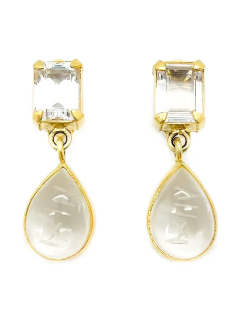 Jennifer Gibson Jewellery 1990s carved-crystal earrings 
