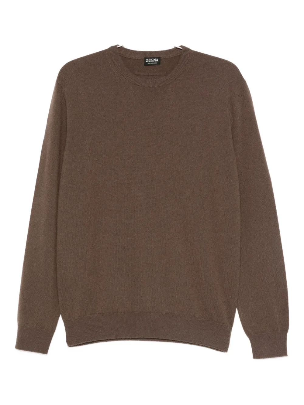 Zegna round-neck long-sleeve sweater - Marrone