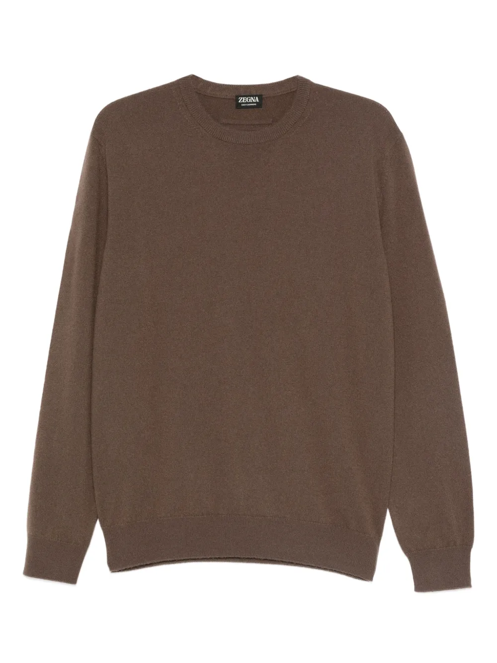 Zegna round-neck long-sleeve sweater | Brown | Image 1