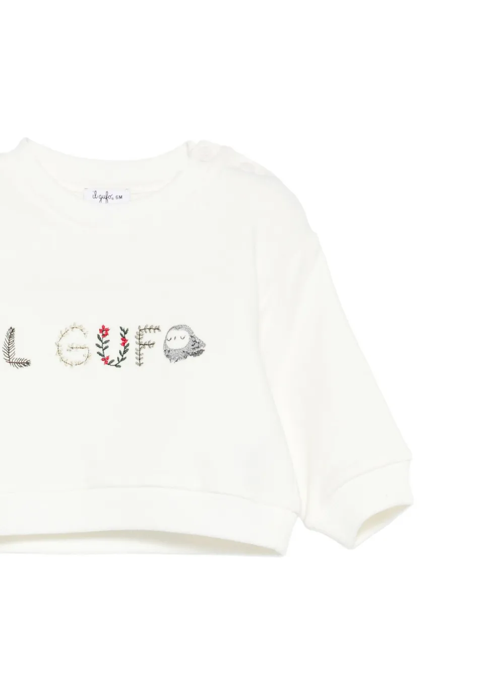 Il Gufo Sweater met borduurwerk Beige