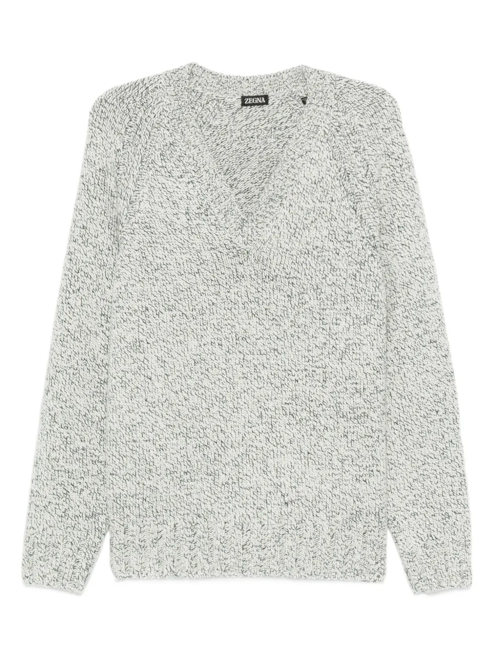Zegna speckled V-neck sweater | Grey | Image 1