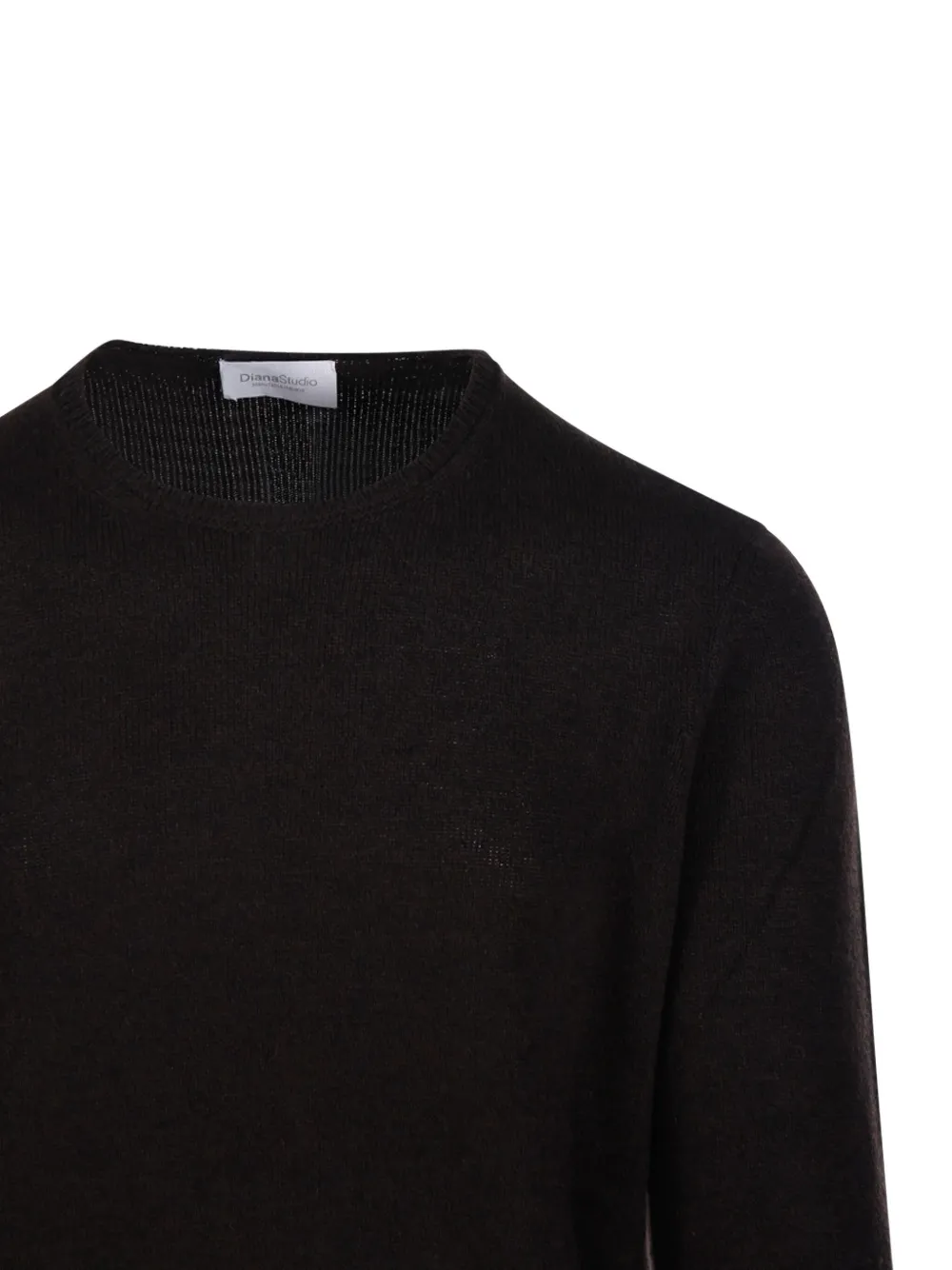 Diana Studio Classic Round Neck Cashmere Sweater For Men In Brown