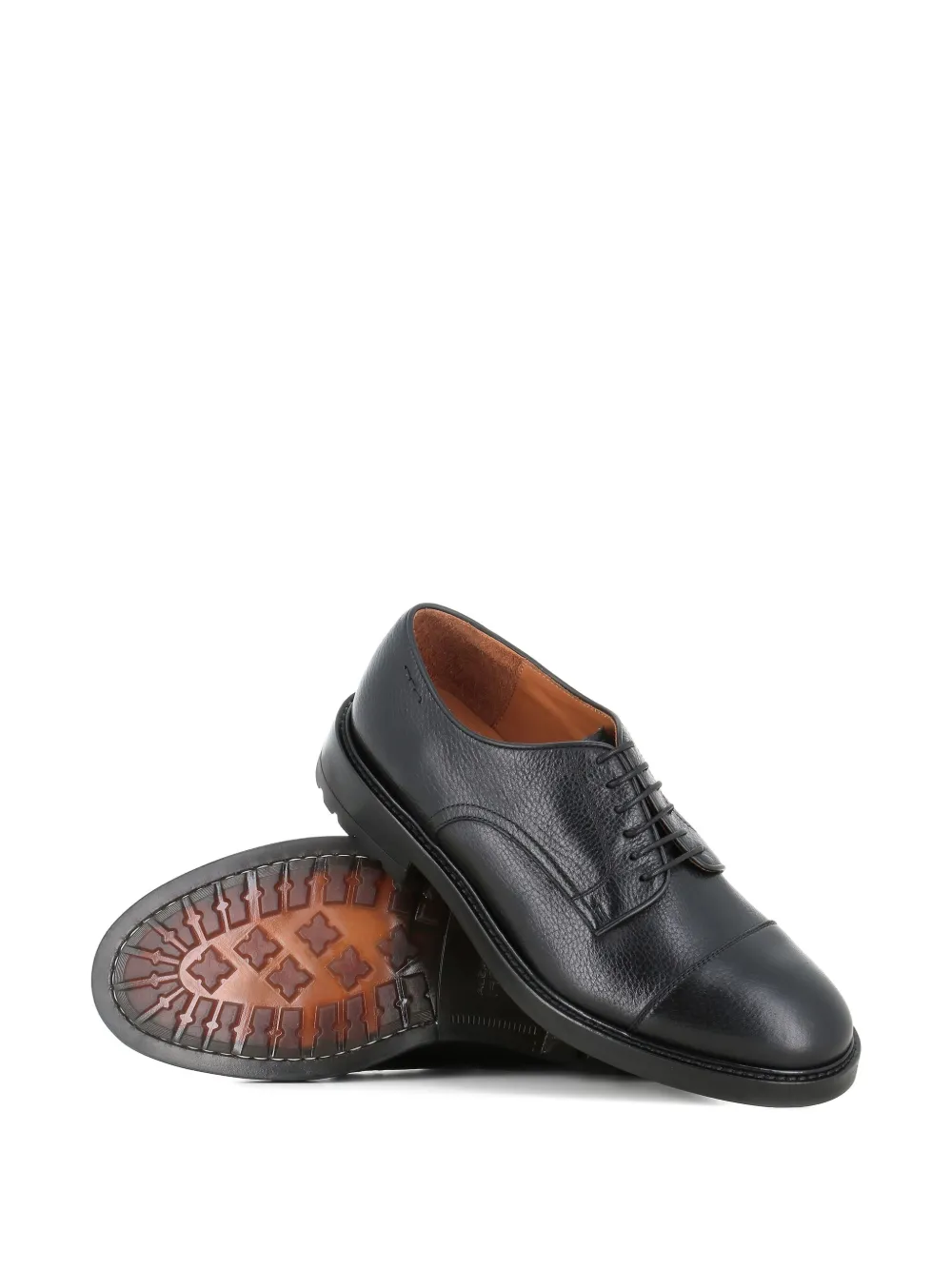 Alexander Hotto Leren Oxford schoenen met neusdetail BLACK