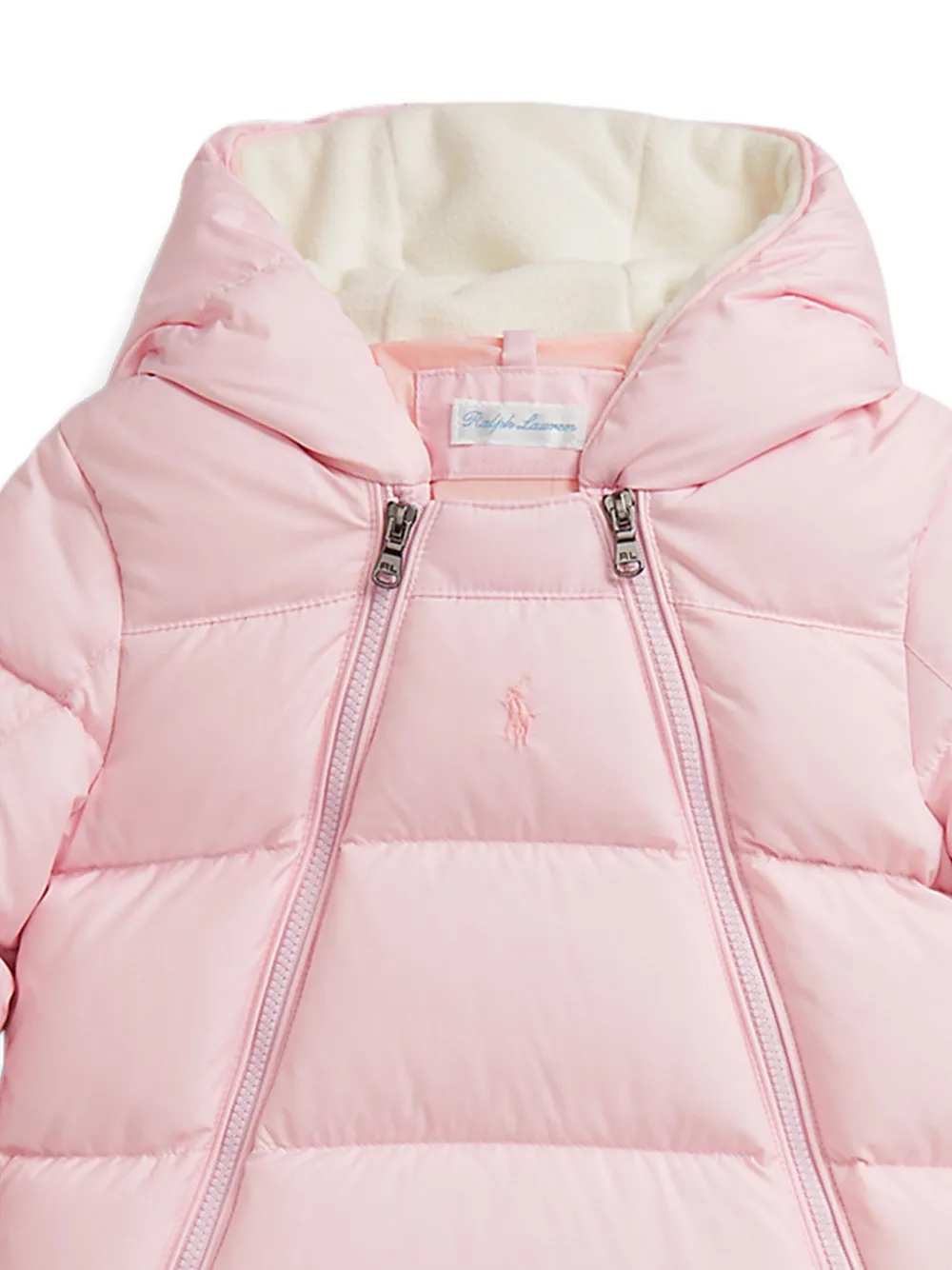 Polo Ralph Lauren Hooded Jumpsuit In Pink