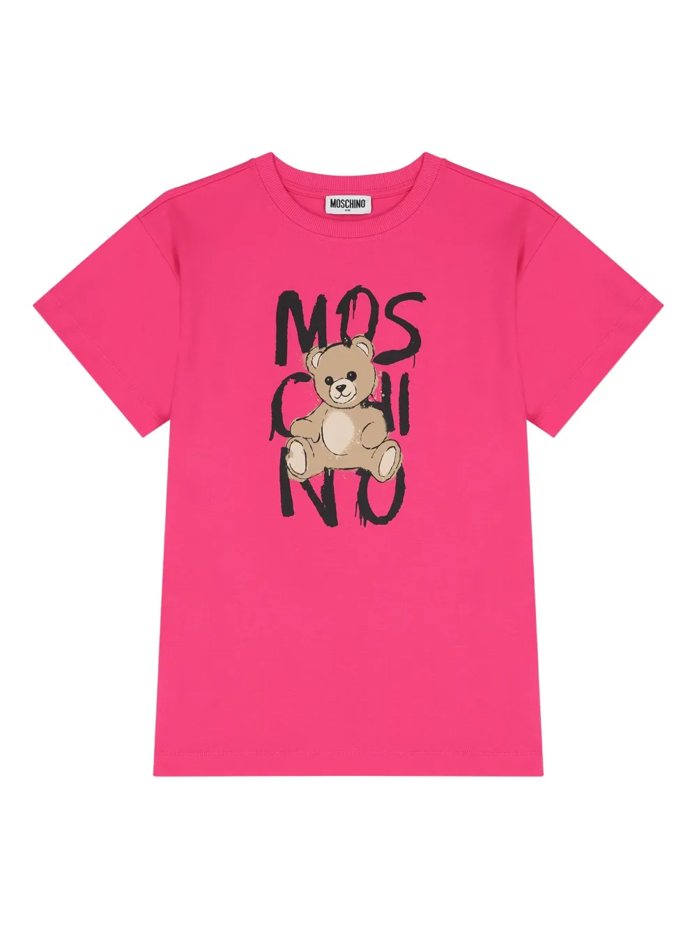 Moschino Kids T-shirtjurk met logo Roze
