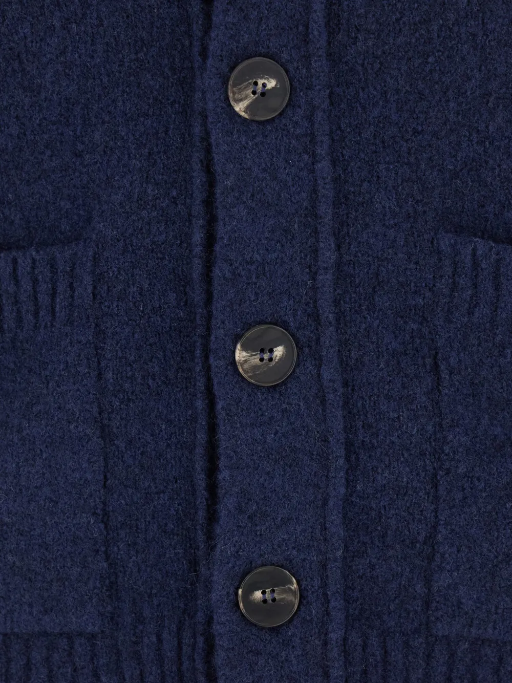 Kangra Cashmere Cardigan Bottoni Con Tasche F. 5gg In Blue