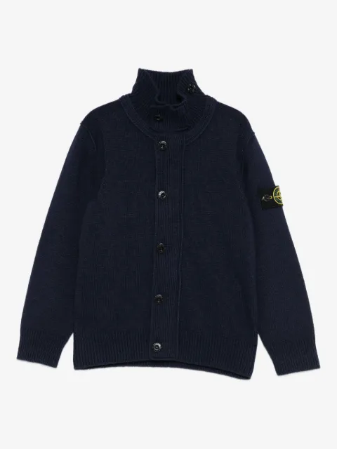 Stone Island Junior cardigan à col montant