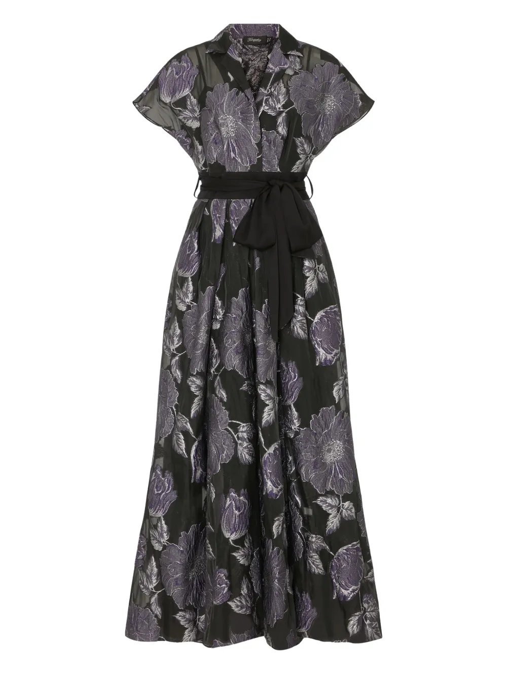 Temperley London  Bridget Gown floral-print belted midi dress | Black | Image 1