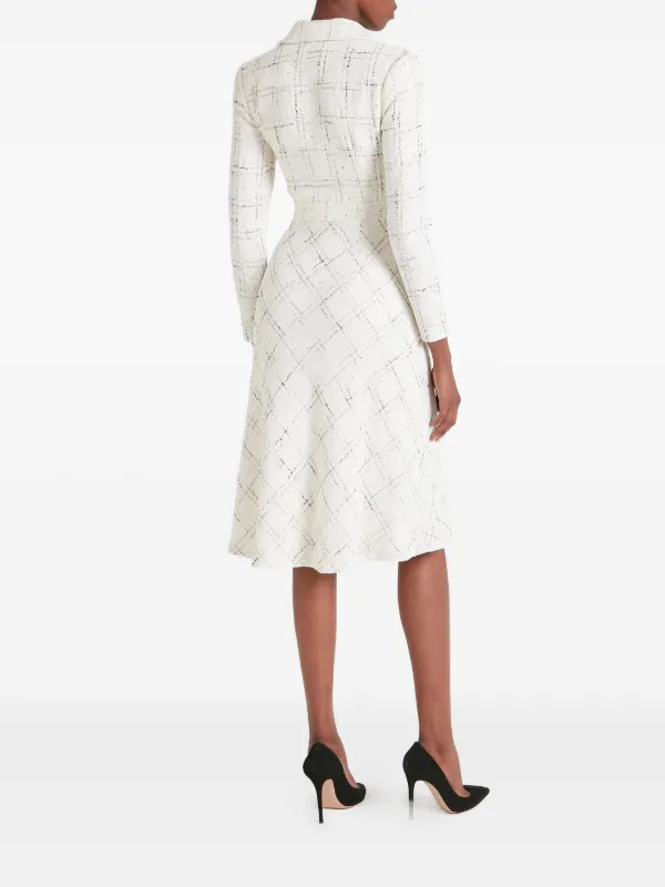 temperley london midi dress Temperley London Colonel check-pattern button-front Midi Dress | White