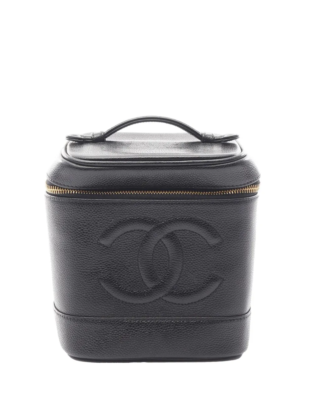 CHANEL Pre-Owned 1997-1999 CC Caviar Case vanity bag - ブラック CHANEL Pre-Owned 1997-1999 CC Caviar Case vanity bag - ブラック